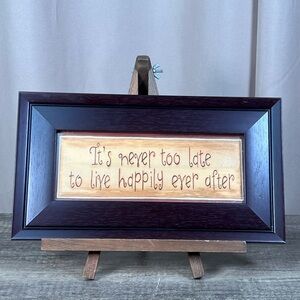 Wooden Framed Inspirational Quote Decor